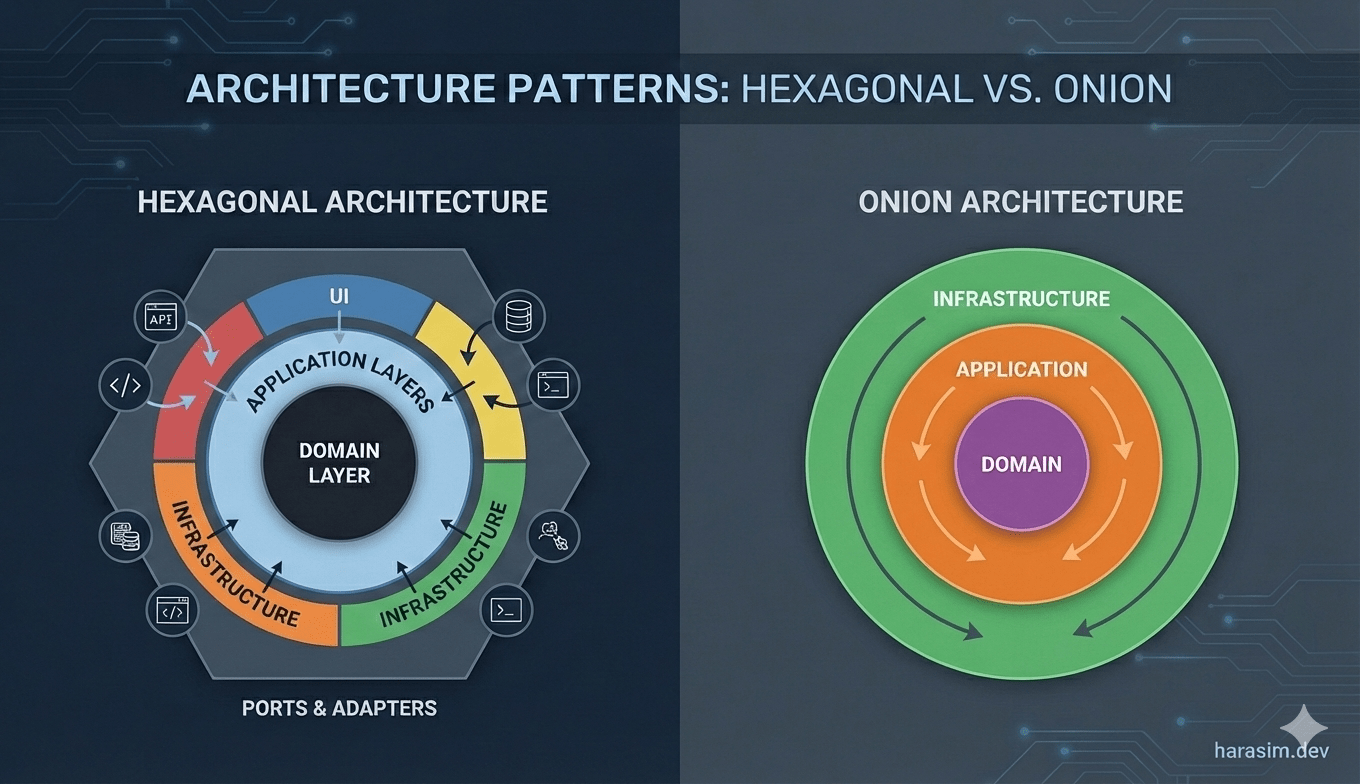 Hexagonal vs. Onion Architecture Explained ‣ harasim.dev
